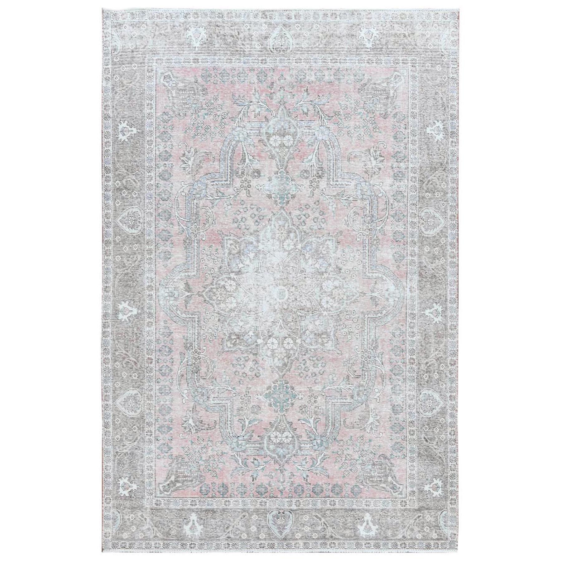 Transitional Wool Hand-Knotted Area Rug 6'3
